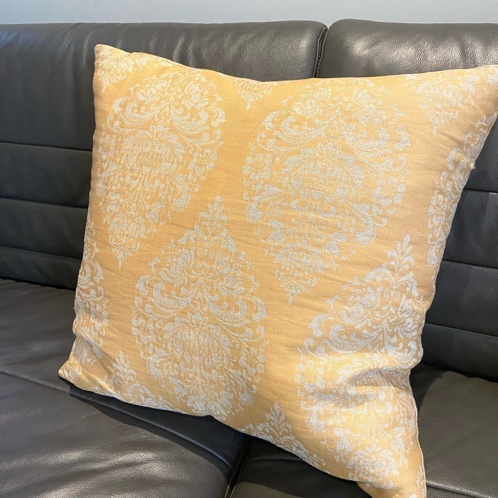 Light mustard yellow pillow